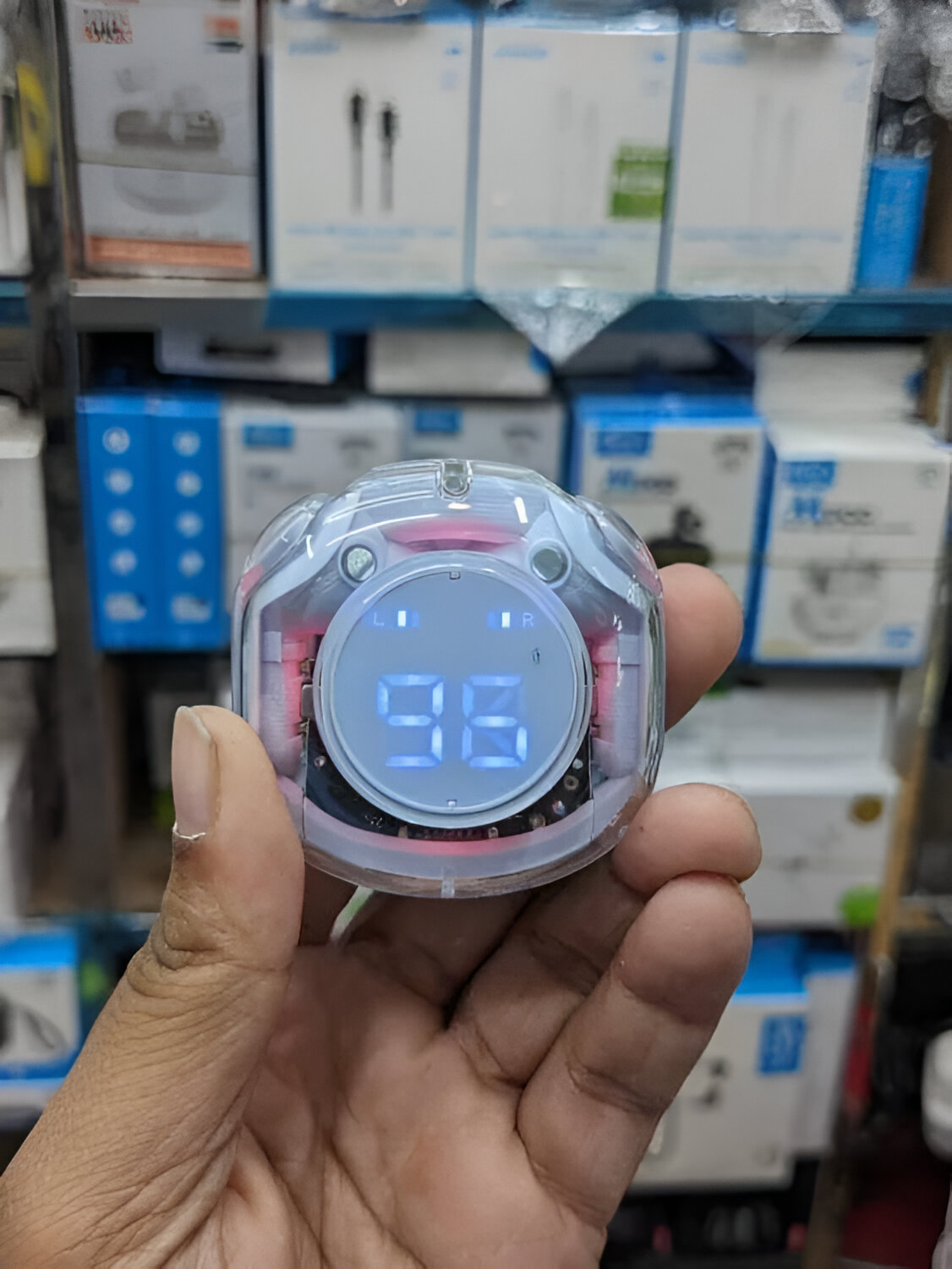 Ultra Pods Pro Bluetooth Earbuds With Display Transparent