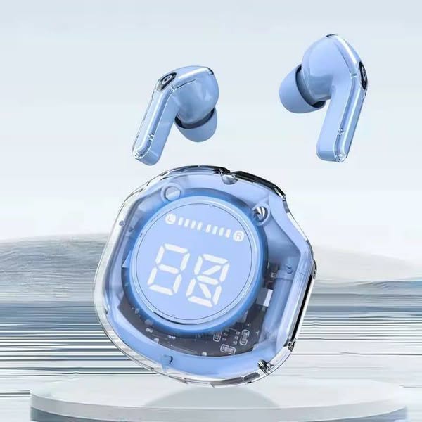 Ultra Pods Pro Bluetooth Earbuds With Display Transparent