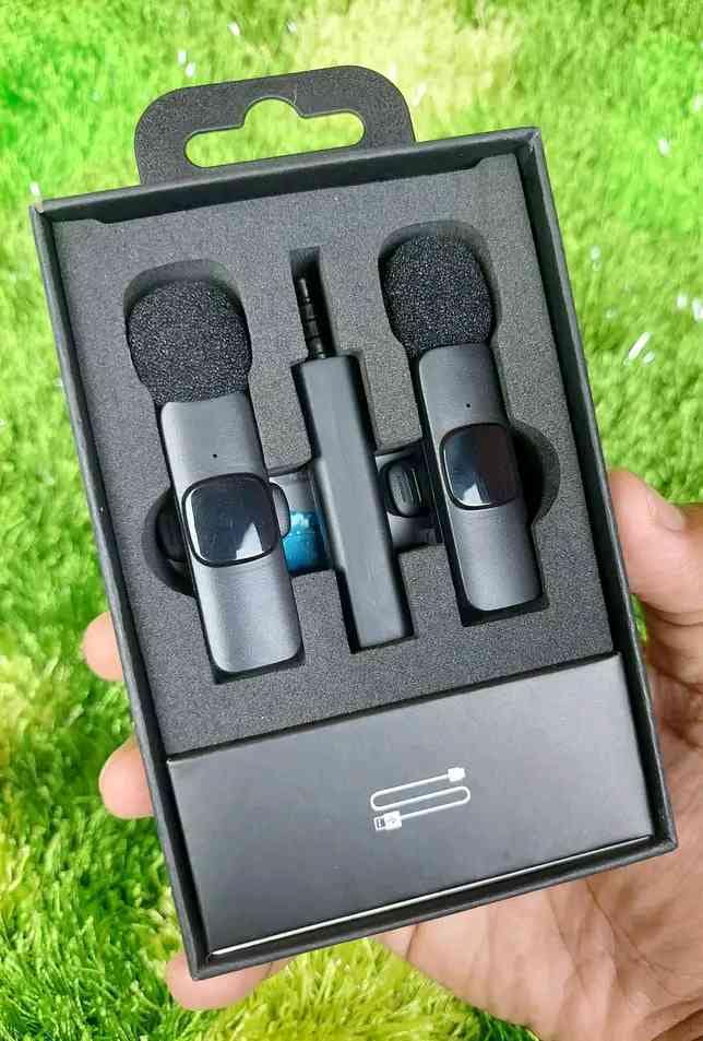 K35 Dual Wireless Microphone For 3.5mm