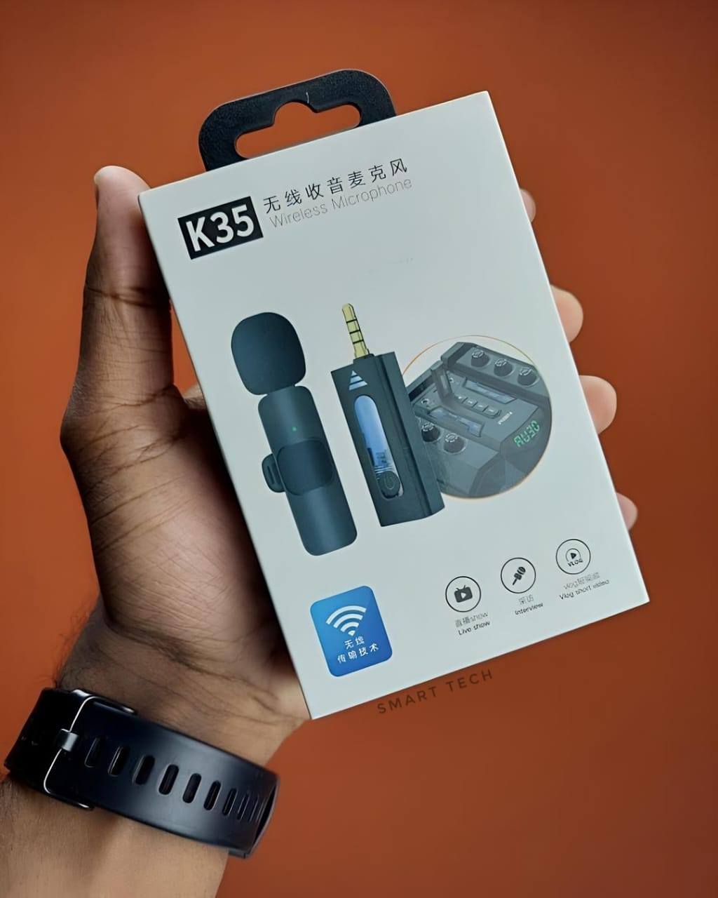 K35 Dual Wireless Microphone For 3.5mm