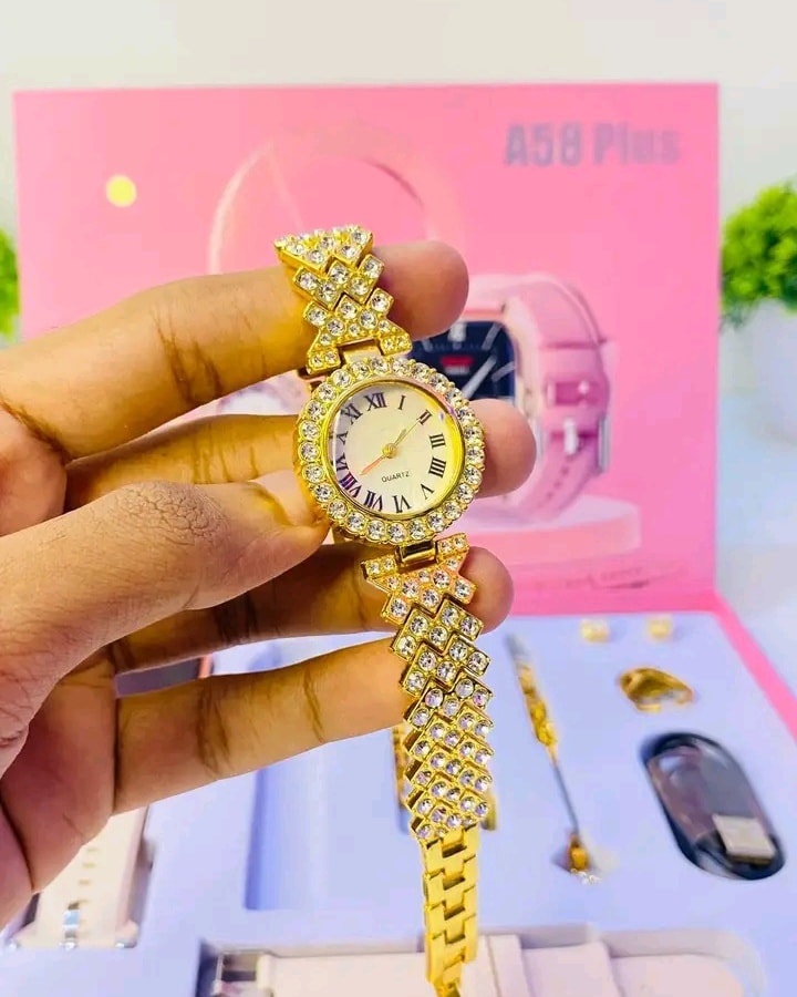 A58 Smart Watch & Jewellery Combo