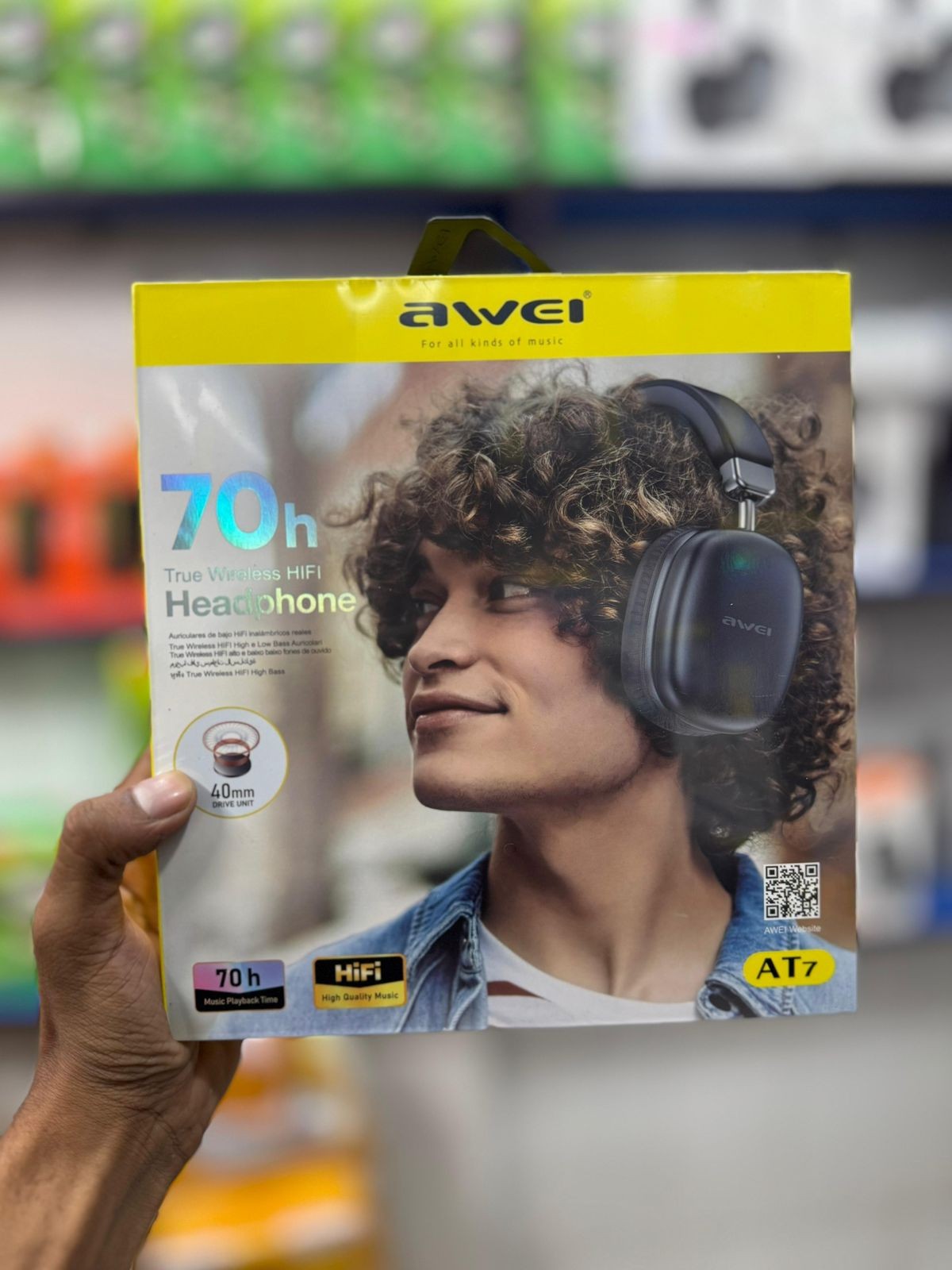 Awei AT7 Stereo Wireless Bluetooth Headphone