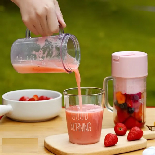 Portable A-807 Crusher Juicer with Juice Cup & Straw